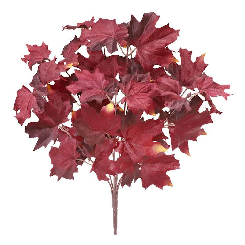 Red Maple Leaves Bush, 18" | At Home