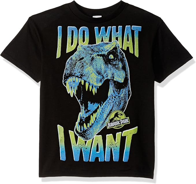 Jurassic Park Boys' Big Officially Licensed Want Graphic Tee | Amazon (US)