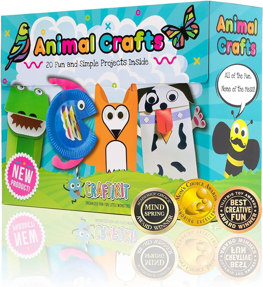 Craftikit ® Arts and Crafts for Kids - 20 Award-Winning All-Inclusive Fun Toddler Craft Box for ... | Amazon (US)