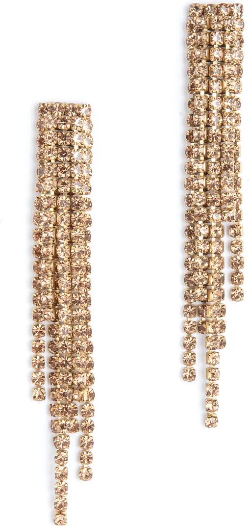 Deepa Gurnani Elisa Crystal Linear Drop Earrings | Nordstrom | Nordstrom