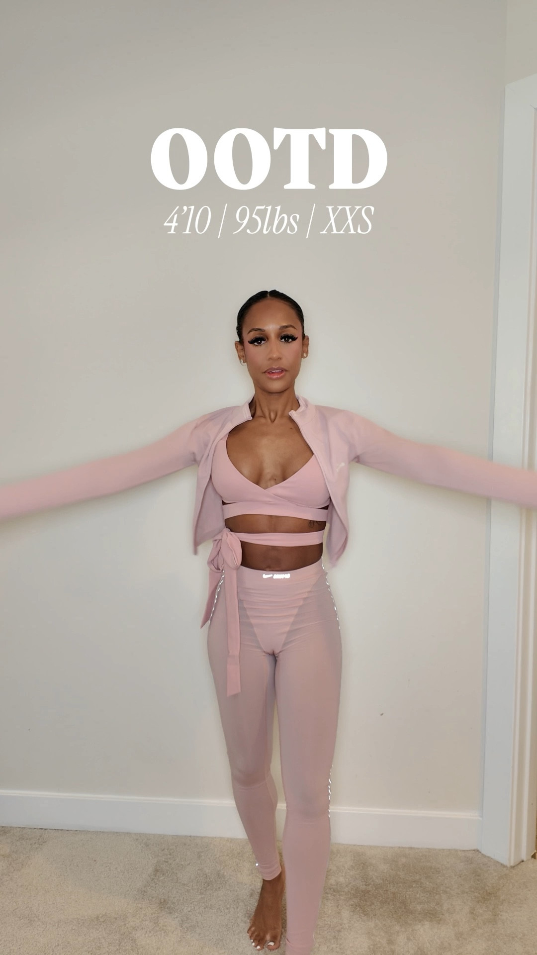 The outfit I’ve been dying to show you! This is from Nike Skims Spring 2026 collection that recently dropped 💕

The leggings are more like tights, so it’s very sheer. Definetely not ideal to wear in winter, but I had a Galentine’s Day pilates class and this was the perfect fit for it! 

Bra: Small (I’m a 32C)
Leggings: XXS
Jacket: XXS

#LTKValentine #LTKPetite #LTKgrwm