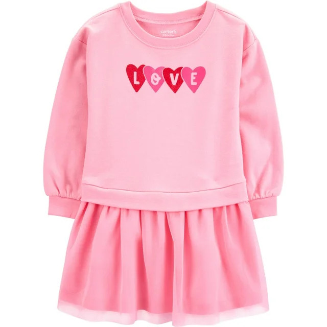 Carter's Child of Mine Toddler Girl Valentine's Day Dress, Sizes 12M-5T | Walmart (US)