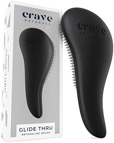 Crave Naturals Glide Thru Detangling Hair Brush for Adults & Kids Hair - Detangler Brush for Natu... | Amazon (US)