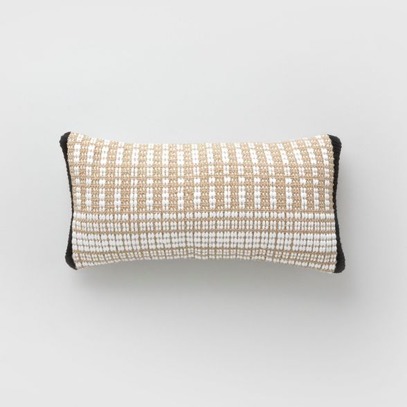 Lumbar Stripe Outdoor Pillow Natural/White - Project 62™ | Target