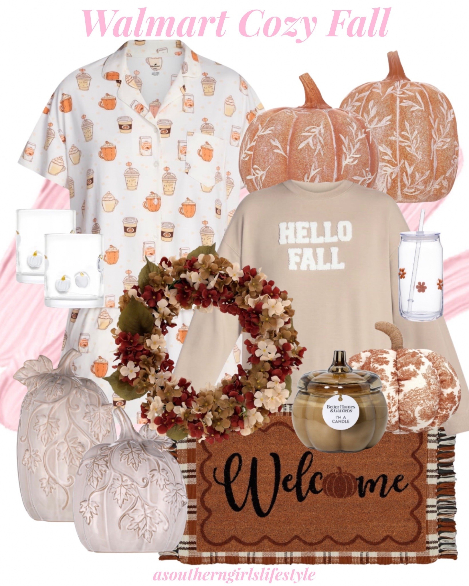 New Walmart Arrivals for a Cozy Fall 

Fall Coffee Pajama Set, Leaf Etched Pumpkins, Hello Fall Sweatshirt, Flower Charm Glass, Toilet Pumpkin, Pumpkin Snickerdoodle Candle,Fall Hydrangea Wreath, Plaid Layering Rug, Welcome Doormat, Pumpkin Charm Cup Set & Ceramic Vine Pumpkins

@Walmart  Fall Decor. Fall Home. Cozy Season. Cozy Home. Home Decor

#LTKHome #LTKSeasonal #LTKdayinmylife