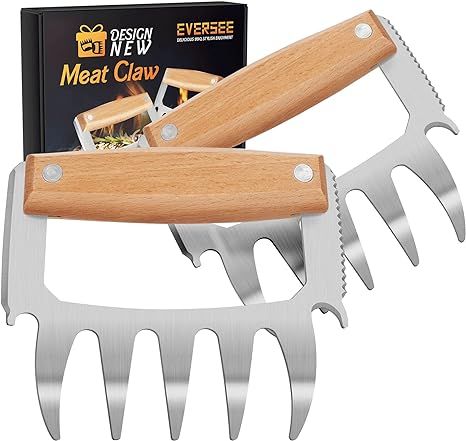 Bear Meat Claws For Shredding - BBQ Grill Claws Stainless Steel Pulled Pork Chicken Shredder Claw... | Amazon (US)
