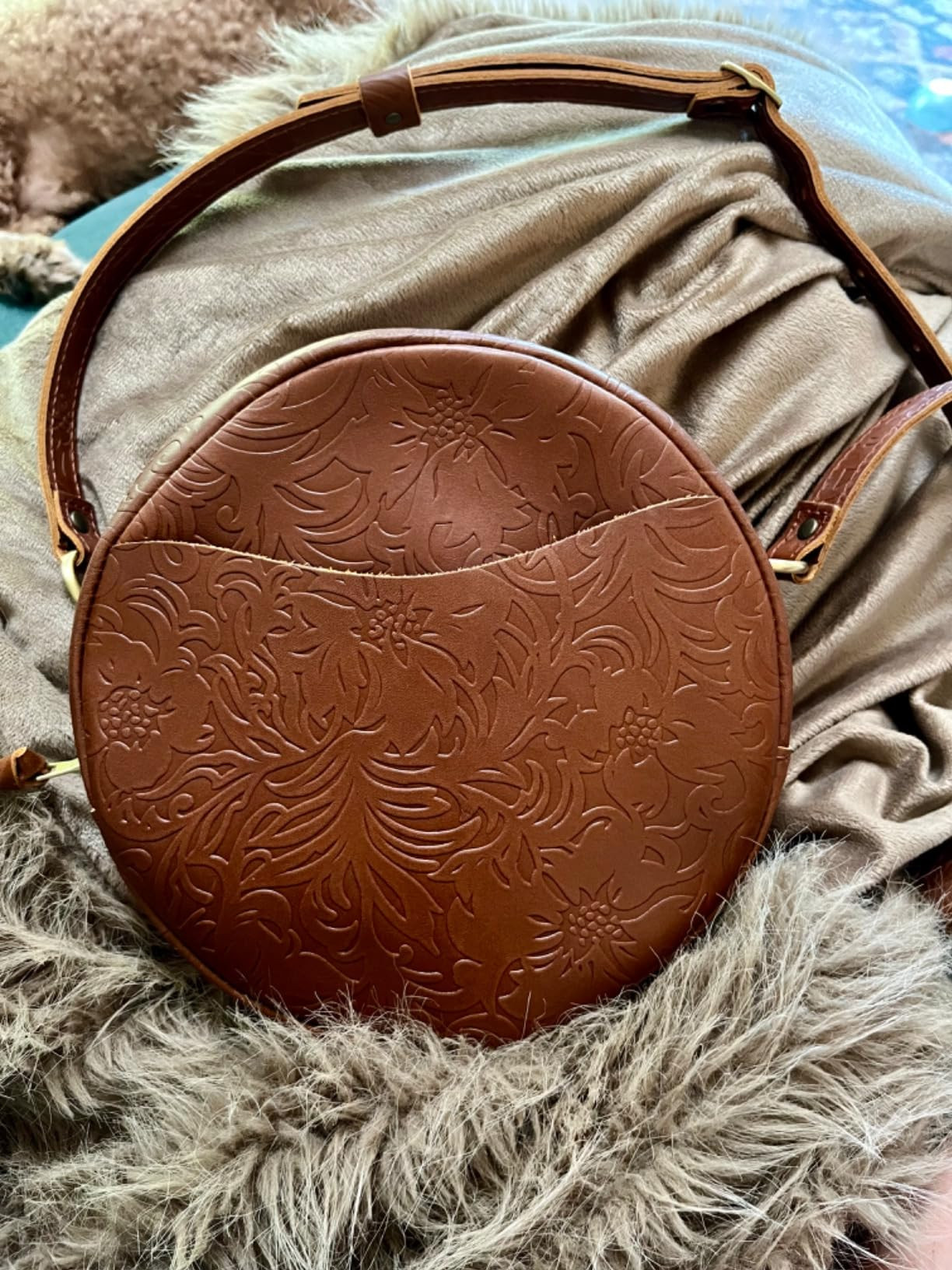 Portland Leather Goods Circle Crossbody Bag for Women – Handmade from the Finest Full-Grain Hid... | Amazon (US)