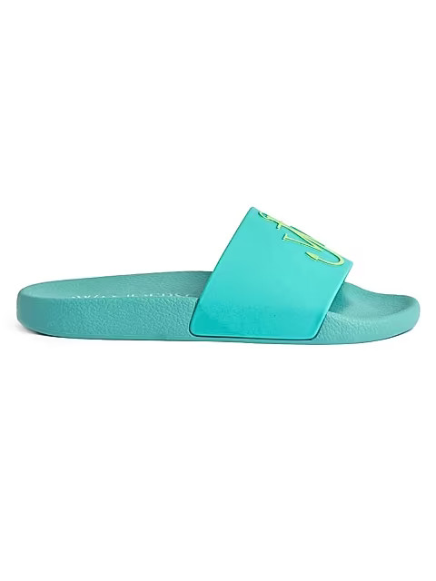 Logo Leather Pool Slides | Saks Fifth Avenue