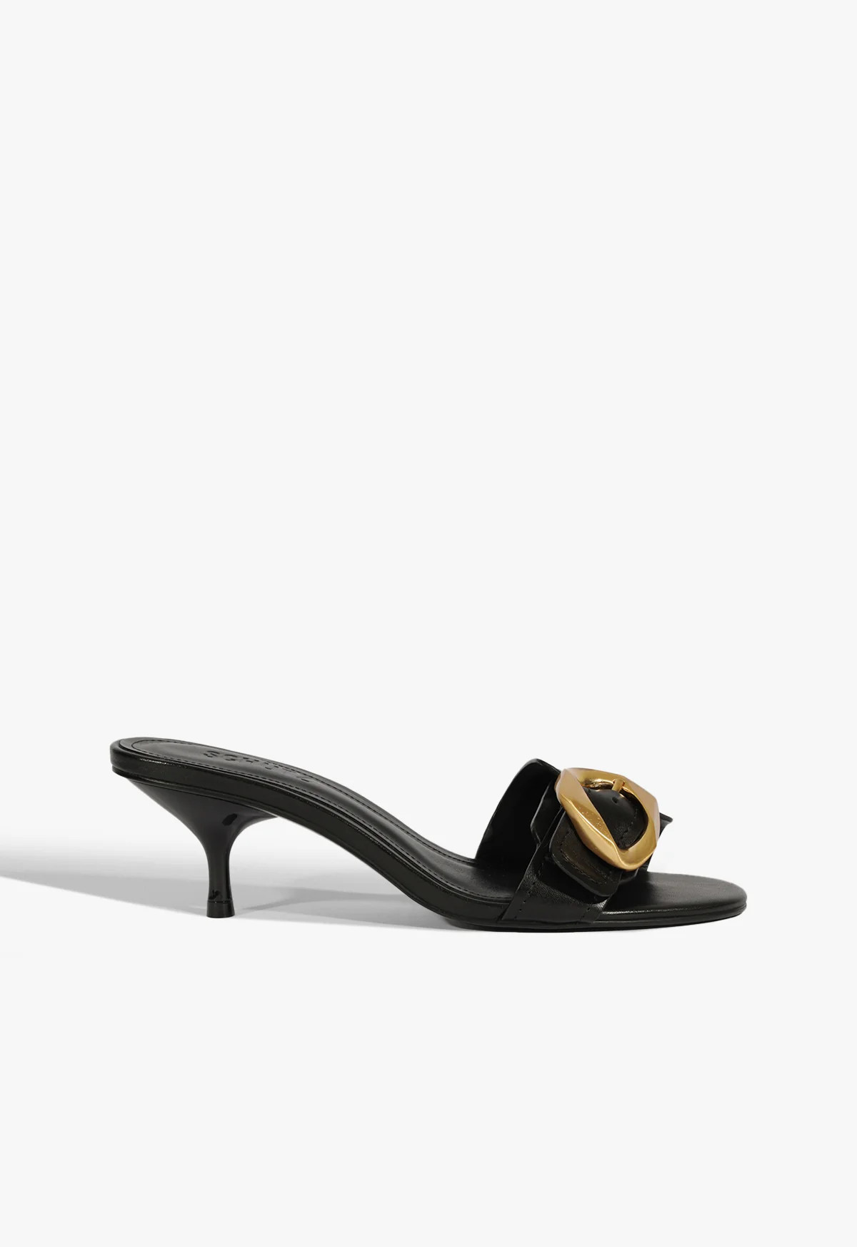 Olga Kitten Stiletto Sandal | Black | Leather | Schutz (US)