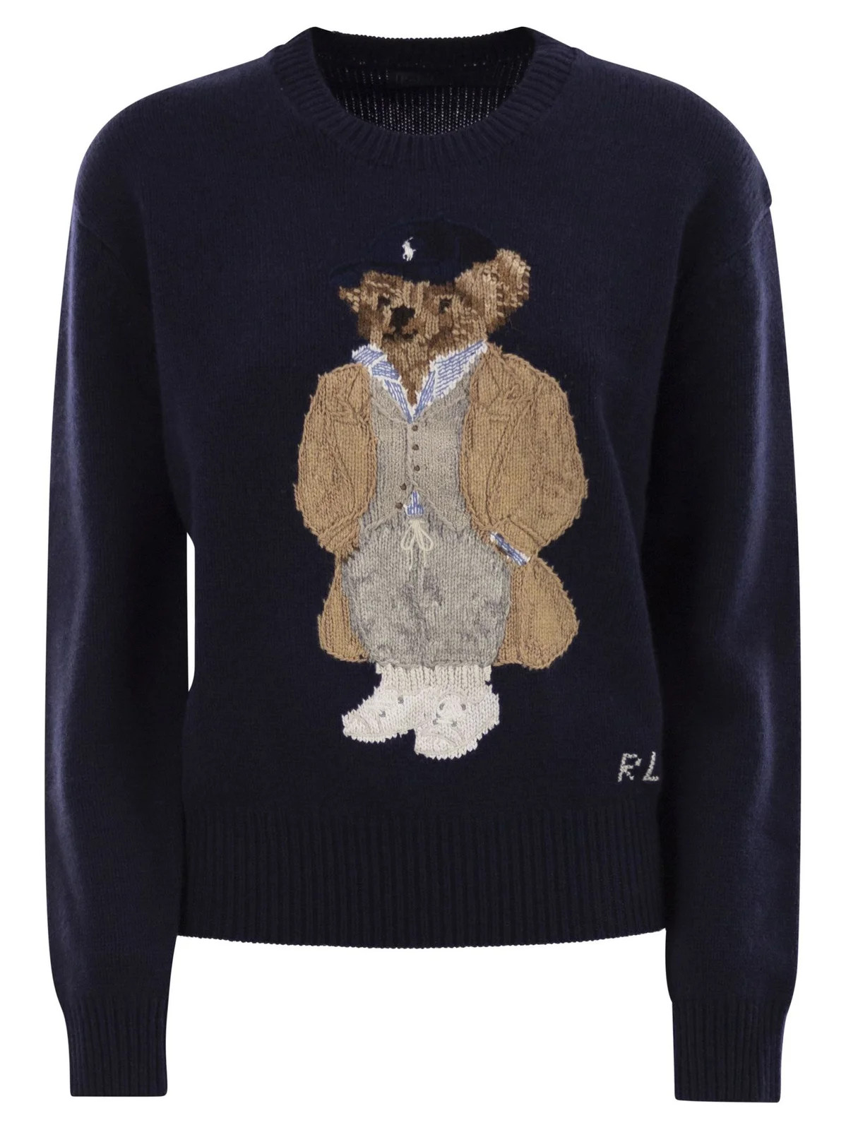 Polo Ralph Lauren Bear-Intarsia Crewneck Jumper | Cettire Global