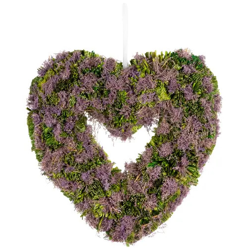 Northlight Moss and Twig Valentine's Day Heart Artificial Wreath - 14.5"" - Purple at Nordstrom | Nordstrom