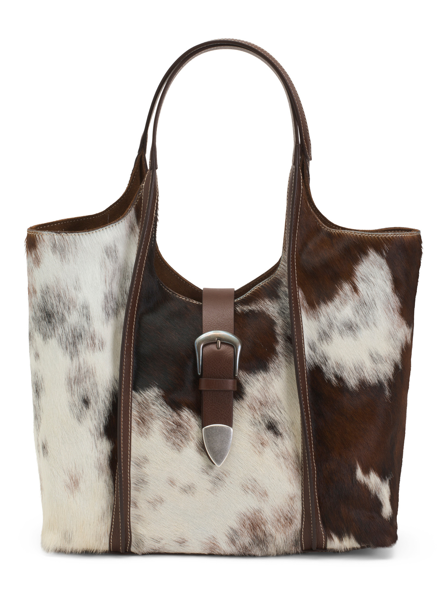 Made In Italy Leather Tote Belt Flap | TJ Maxx
