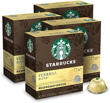 Starbucks by Nespresso Blonde Roast Veranda Blend Coffee (32-count single serve capsules, compati... | Amazon (US)