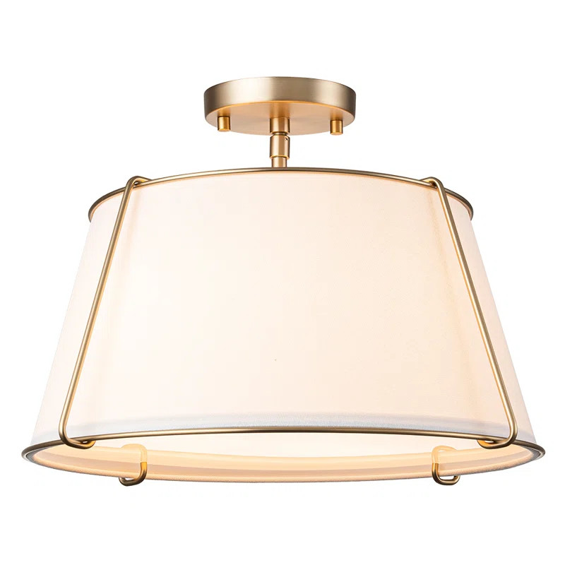 Nyjel Linen Semi Flush Mount | Wayfair North America