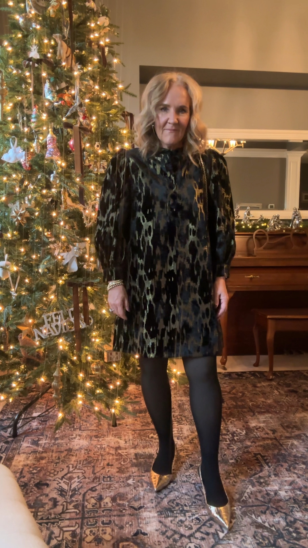 Tuckernuck holiday dresses! You can’t beat the quality! This gold and velvet fabric comes in a blouse, short and long dress. The longer dress size down! The blouse and shirt dress I’m in a medium. Fit great. The longer dress I tried a 10 and it was really big that why I say def size down. 

Holiday dresses holiday outfit Christmas dress holiday party outfit 

#LTKParties #LTKWatchNow #LTKHoliday