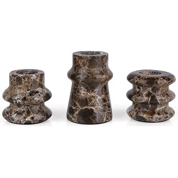 Vixdonos Marble Candle Holder Set of 3 Taper Candle Candlestick Mantle Candle Stand for Home Deco... | Amazon (US)