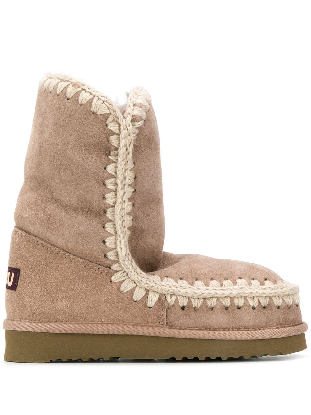 Mou shearling-lined suede eskimo boots - Neutrals | Farfetch Global