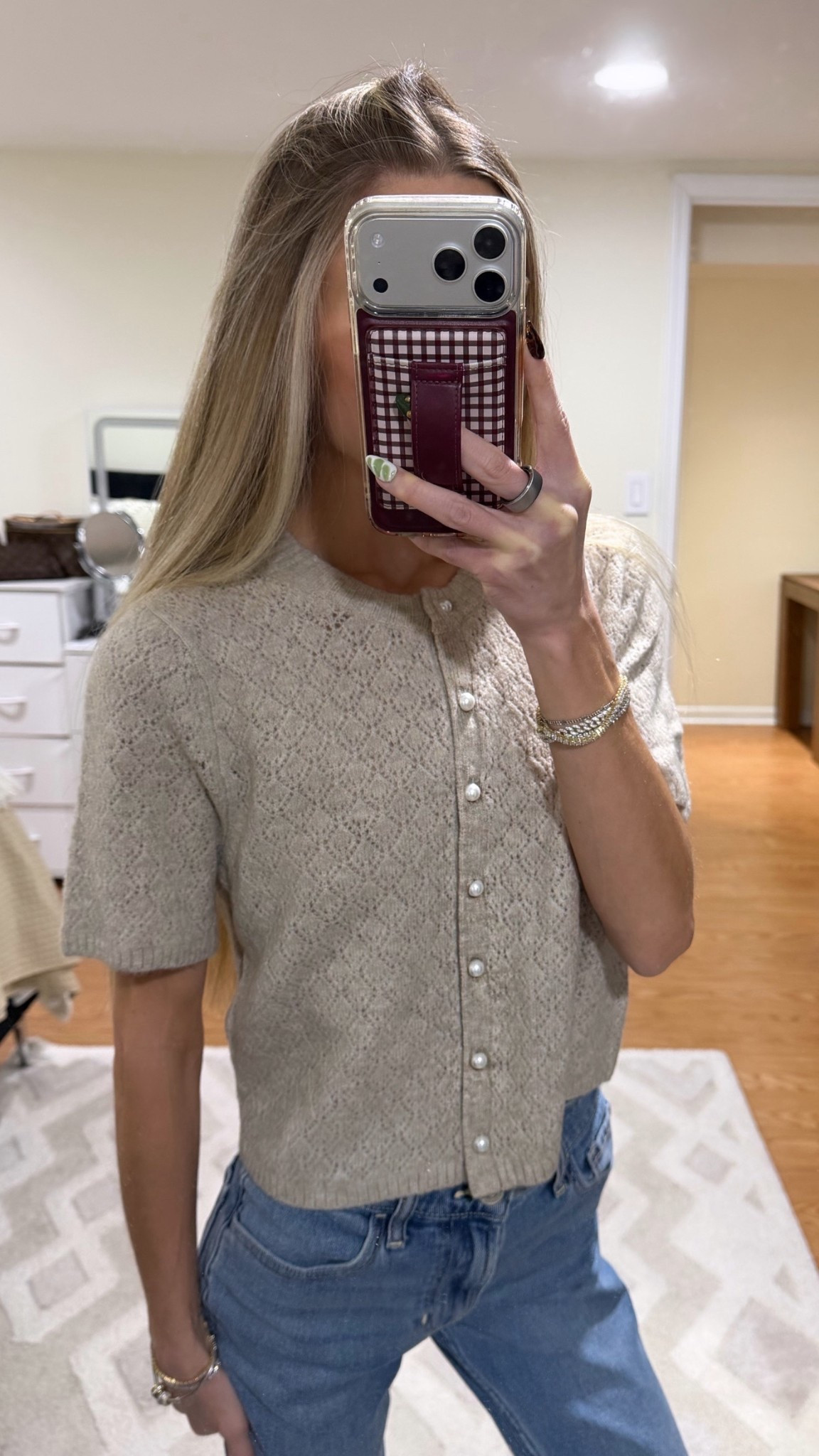 Softest short sleeve cardigan 

#LTKBeauty #LTKSaleAlert #LTKWorkwear