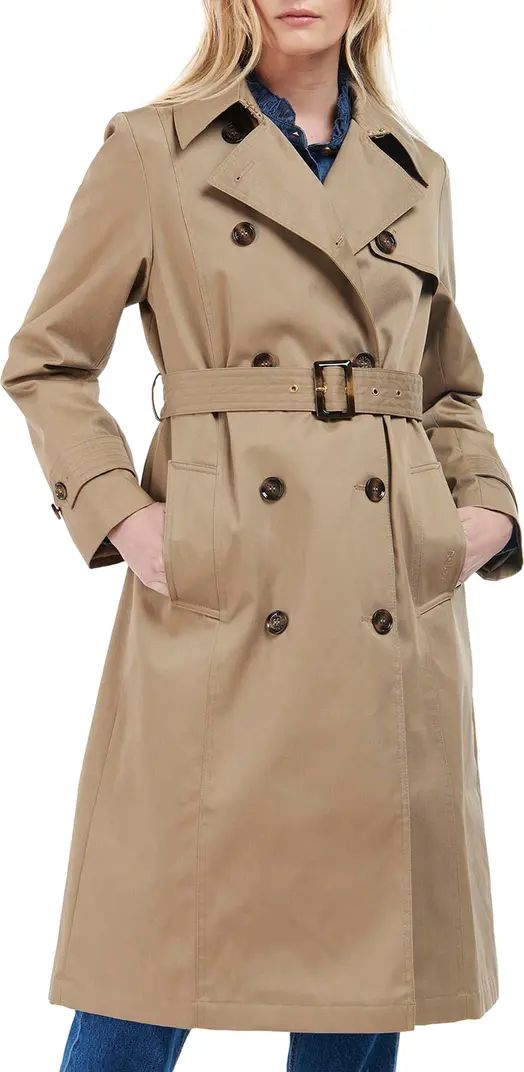 Barbour Greta Showerproof Belted Trench Coat | Nordstrom | Nordstrom