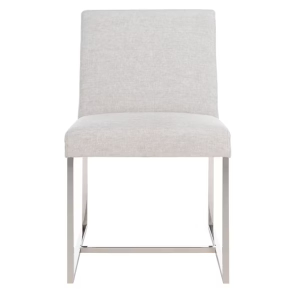 Lombardi Chrome Dining Chair Gray/White - Safavieh | Target