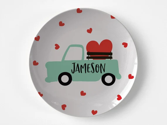 Valentine Truck | Valentines Day | Gift Idea | Personalized | Dishwasher Safe | Oven Safe | Micro... | Etsy (US)