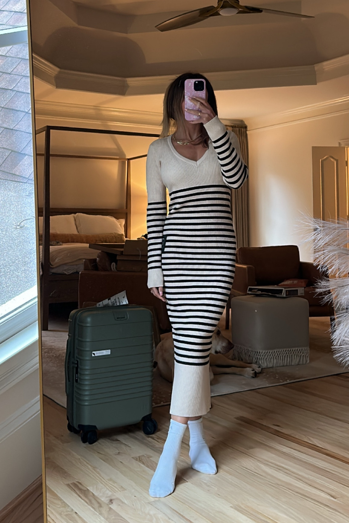 Fall sweater dress - in the small. Will wear with boots not socks lol 

Excited for my new carry on suitcase!! 

#LTKSeasonal #LTKstyletip #LTKtravel