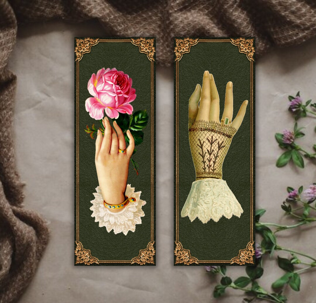 Vintage Victorian Hand Bookmarks Baroque Gothic Dark Academia Book Reader Lover Gift Classics Lit... | Etsy (US)