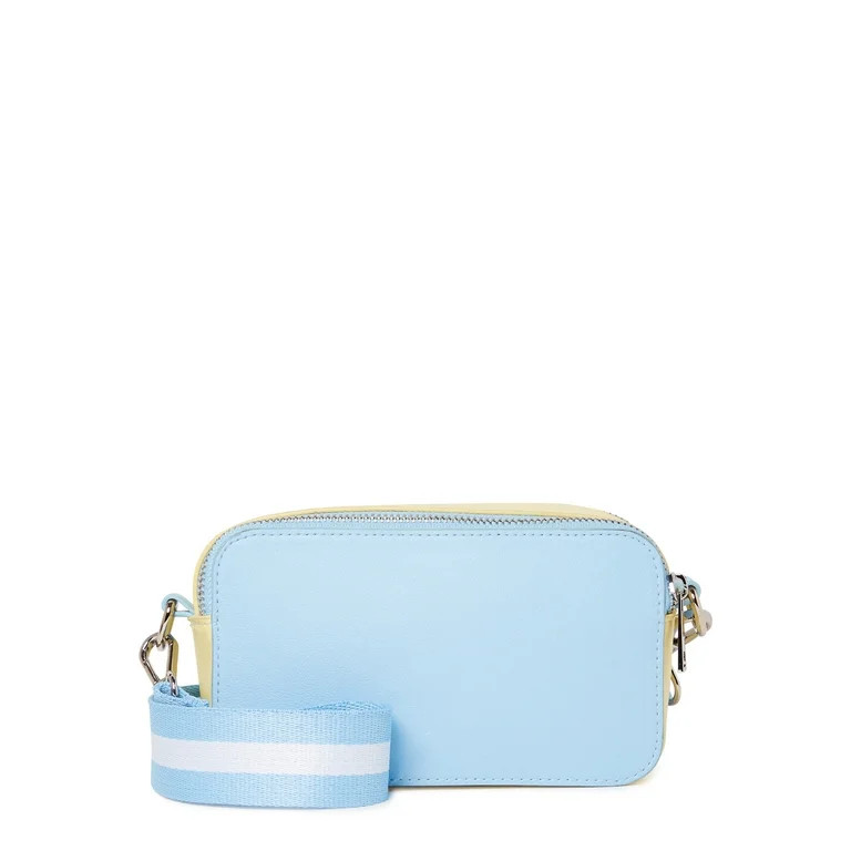 No Boundaries Women's Contemporary Camera Crossbody Handbag Sky Color Block | Walmart (US)