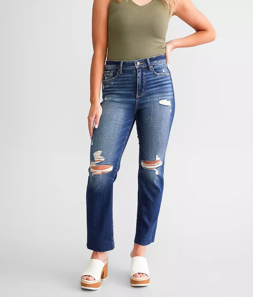 Fit No. 75 Cropped Straight Stretch Jean | Buckle