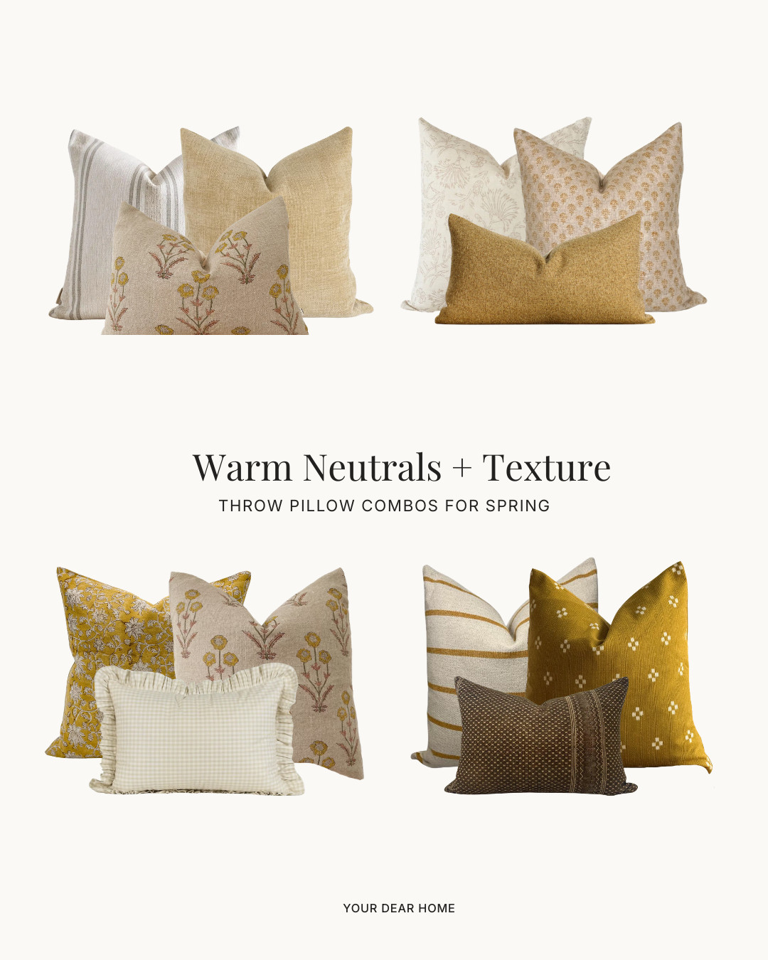 Warm neutrals layered with texture are perfect for spring if you want a softer refresh, adding depth and richness without bringing in too much color. 

 #LTKSeasonal #LTKHome