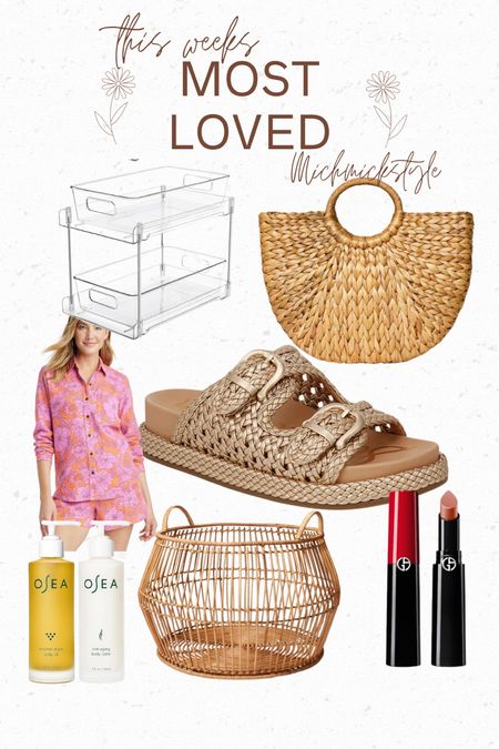 This weeks best sellers. Summer outfit. Vacation outfit. Lipstick. Organize. Tote bag. Summer sandals 

#LTKHome #LTKShoeCrush #LTKBeauty