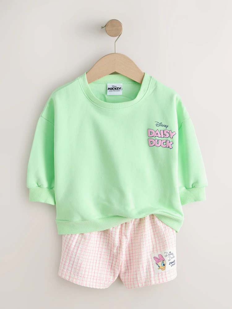 Green Daisy Duck Shorts Set (3mths-7yrs) | Next US