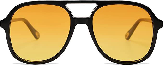 SOJOS Retro Square Polarized Sunglasses 70s Vintage Oversized Shades Double Bridge Sun Glasses SJ... | Amazon (US)