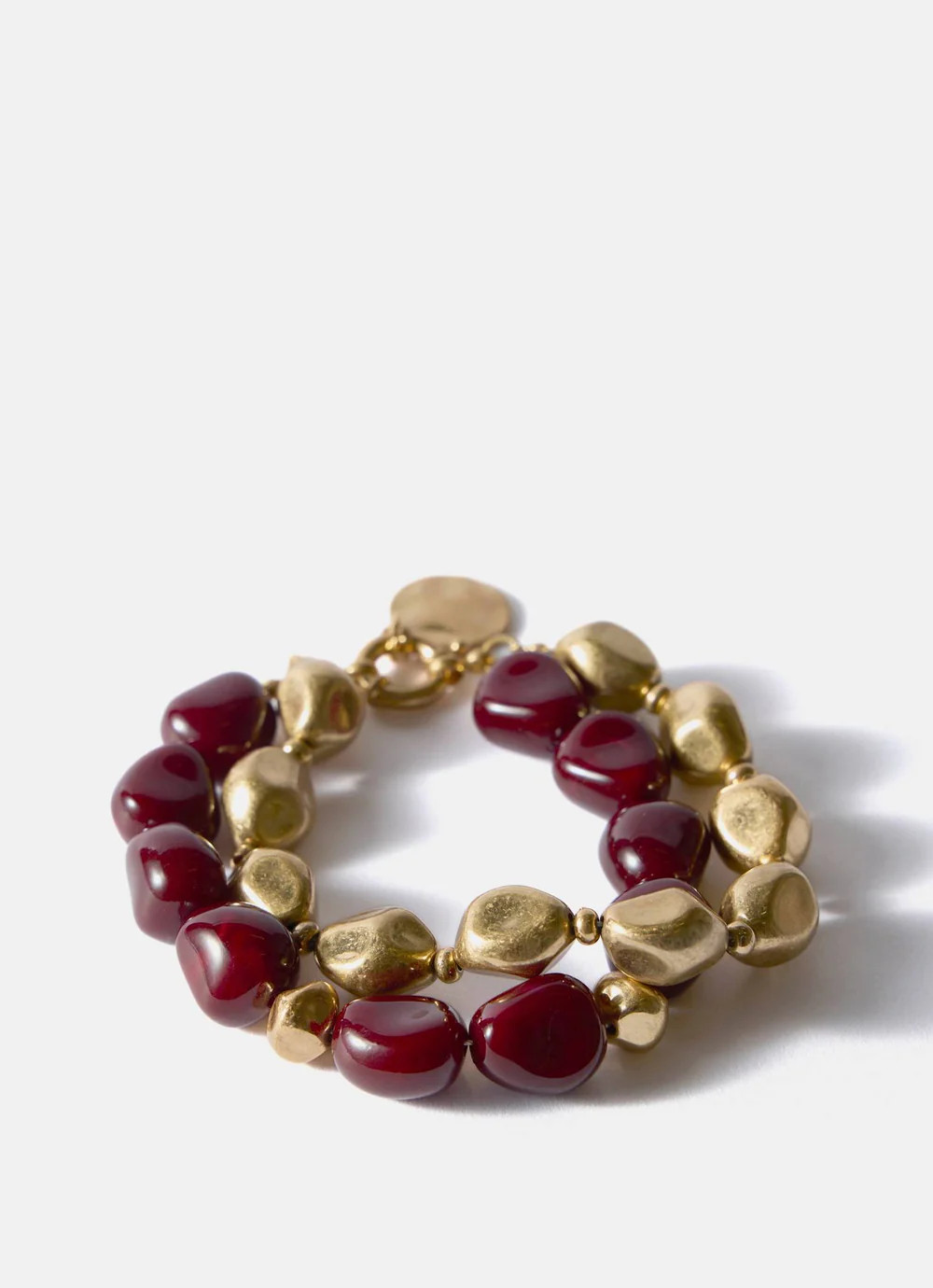 Burgundy Layered Resin Bracelet | Mint Velvet