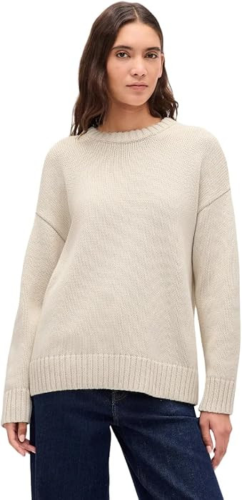 Gap Women's Oversized Boyfriend Cotton Crew Sweater | Amazon (US)