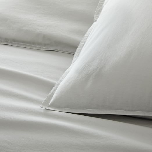 Organic Washed Cotton Percale Duvet Cover & Shams | West Elm (US)