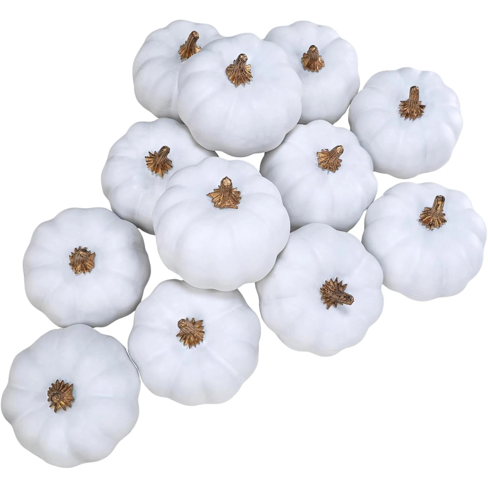 12 Pcs Small Artificial Pumpkins Faux Pumpkins Decorative Pumpkins Foam Pumpkins For Coastal Hall... | Wayfair North America