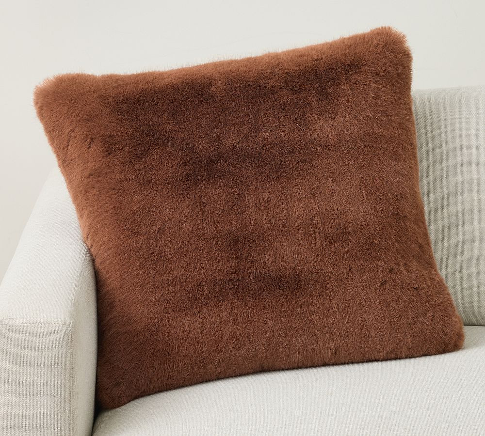 Faux Fur Mink Pillow | Pottery Barn (US)