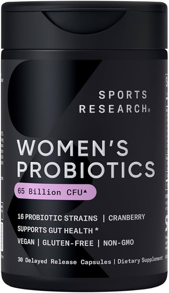Sports Research Probiotics with Prebiotics & Cranberry | Women's Probiotic Blend with 65 Billion ... | Amazon (US)