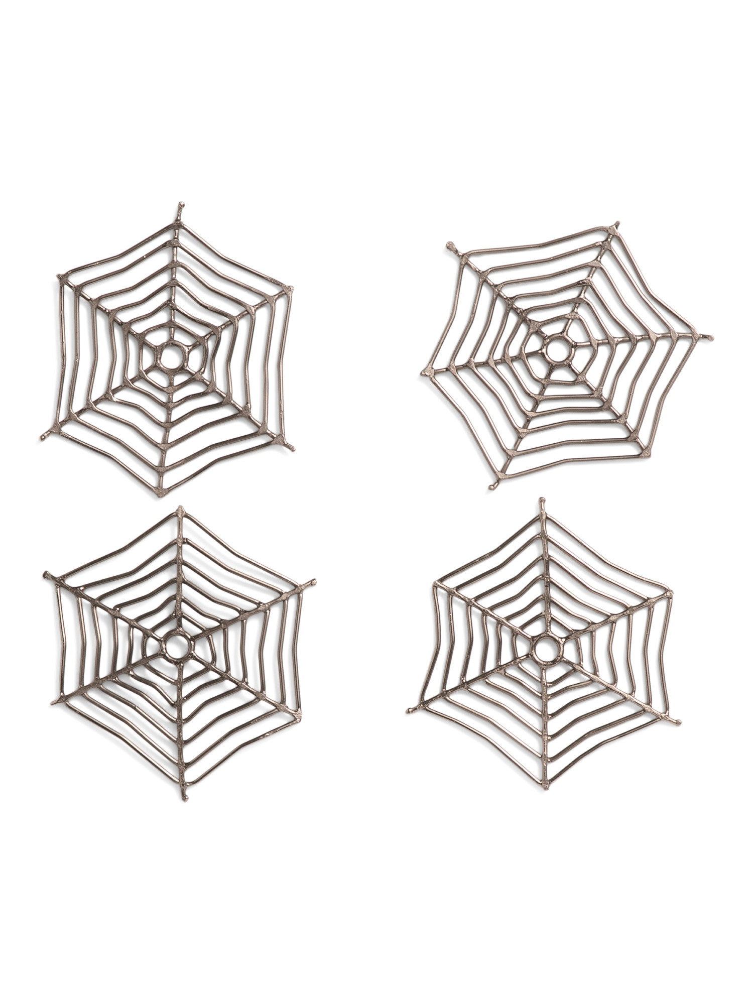 4pk Spider Web Metal Coasters | TJ Maxx