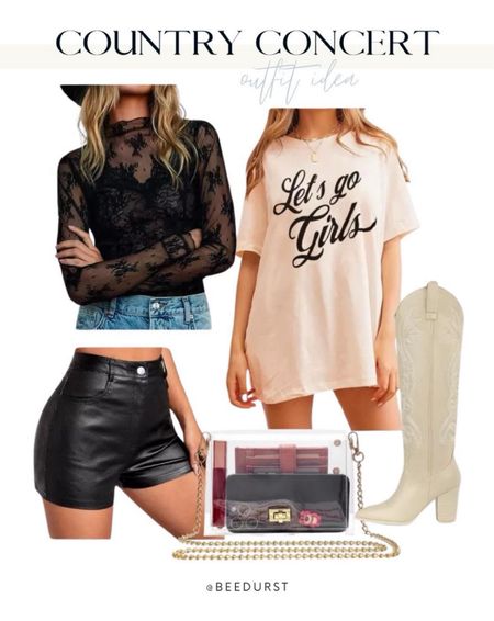 Festival outfit, country concert outfit, cowgirl boots, concert graphic tee, sheer layering top, stadium bag

#LTKShoeCrush #LTKFindsUnder50 #LTKStyleTip