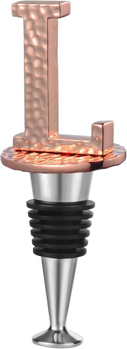 Miicol Initial Letter Wine Stopper, Monogram Hammered Metal, Perfect Wine Gift, Wide Used in Kitc... | Amazon (US)