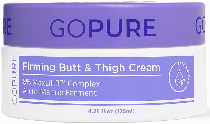 goPure Firming Butt & Thigh Cream – Smooths the look of dimpled texture, fades the look of stre... | Amazon (US)