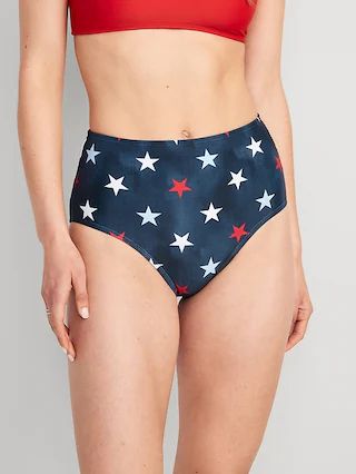 High-Waisted Bikini Swim Bottoms for Women | Old Navy (US)