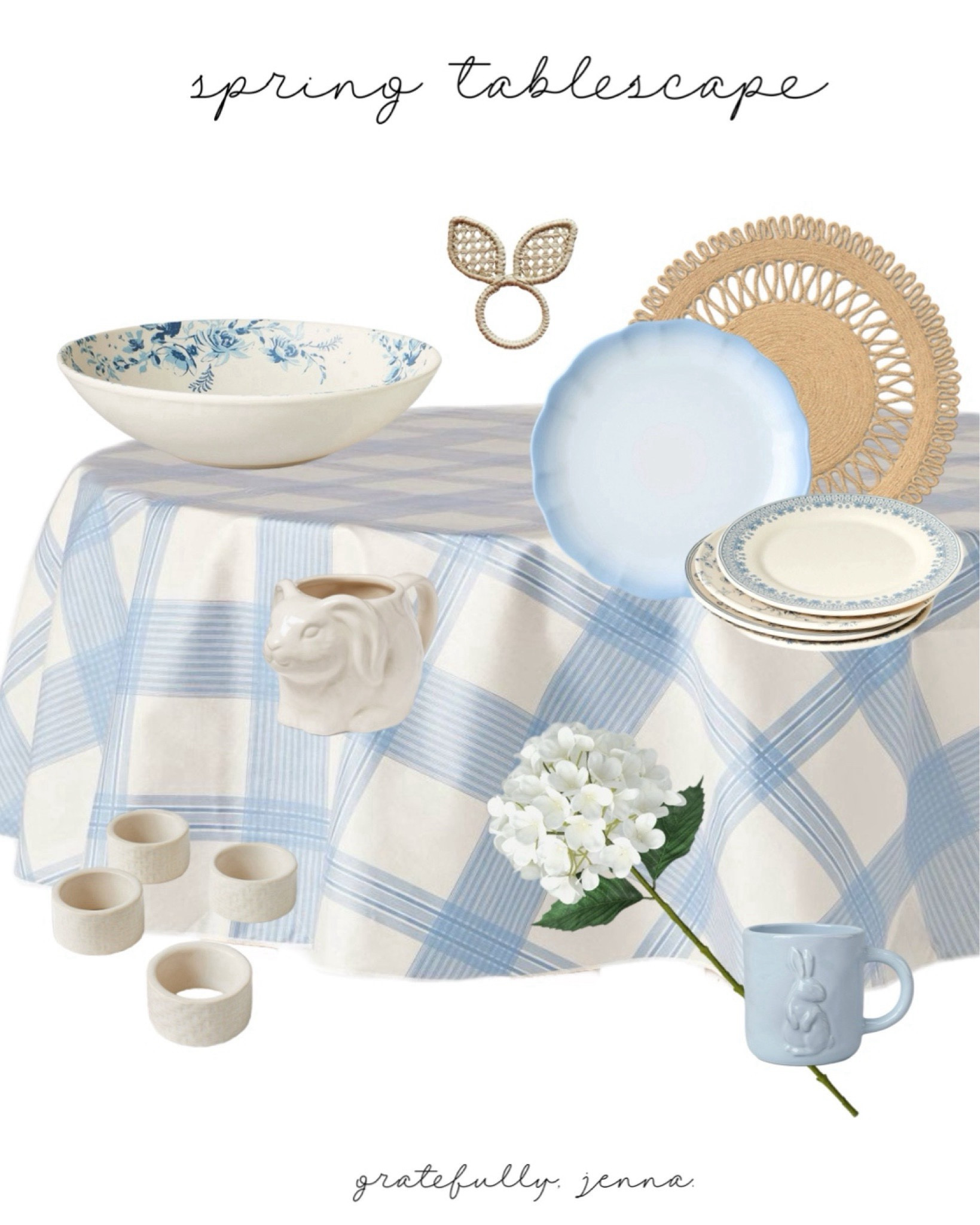 Spring Tablescape 🩵 Easter Decor 

#LTKHome #LTKSaleAlert
