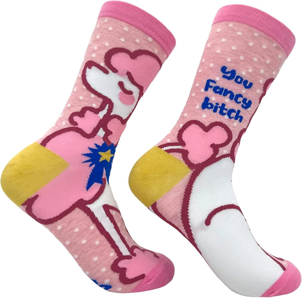 Women's You Fancy Bitch Socks Funny Offensive Fabulous Dog Joke Footwear | Amazon (US)