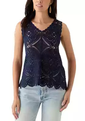 Women's Crochet V-Neck Tank Top | Belk