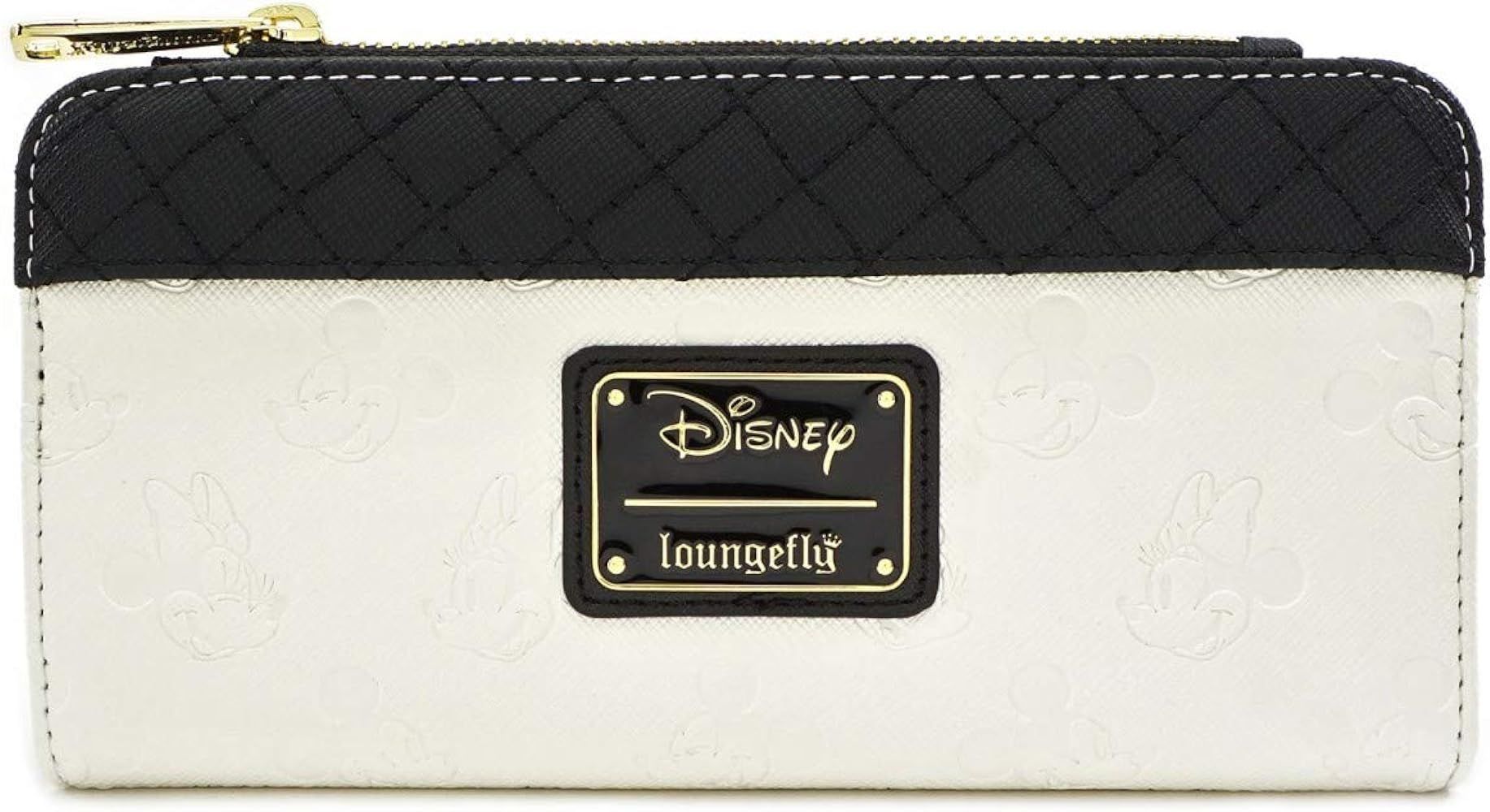 Loungefly x Minnie and Mickey Mouse Debossed Heads Wallet (Multicolored, One Size) | Amazon (US)