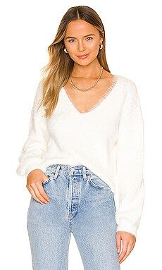 Lovers and Friends Malia V Neck Sweater in Ivory from Revolve.com | Revolve Clothing (Global)