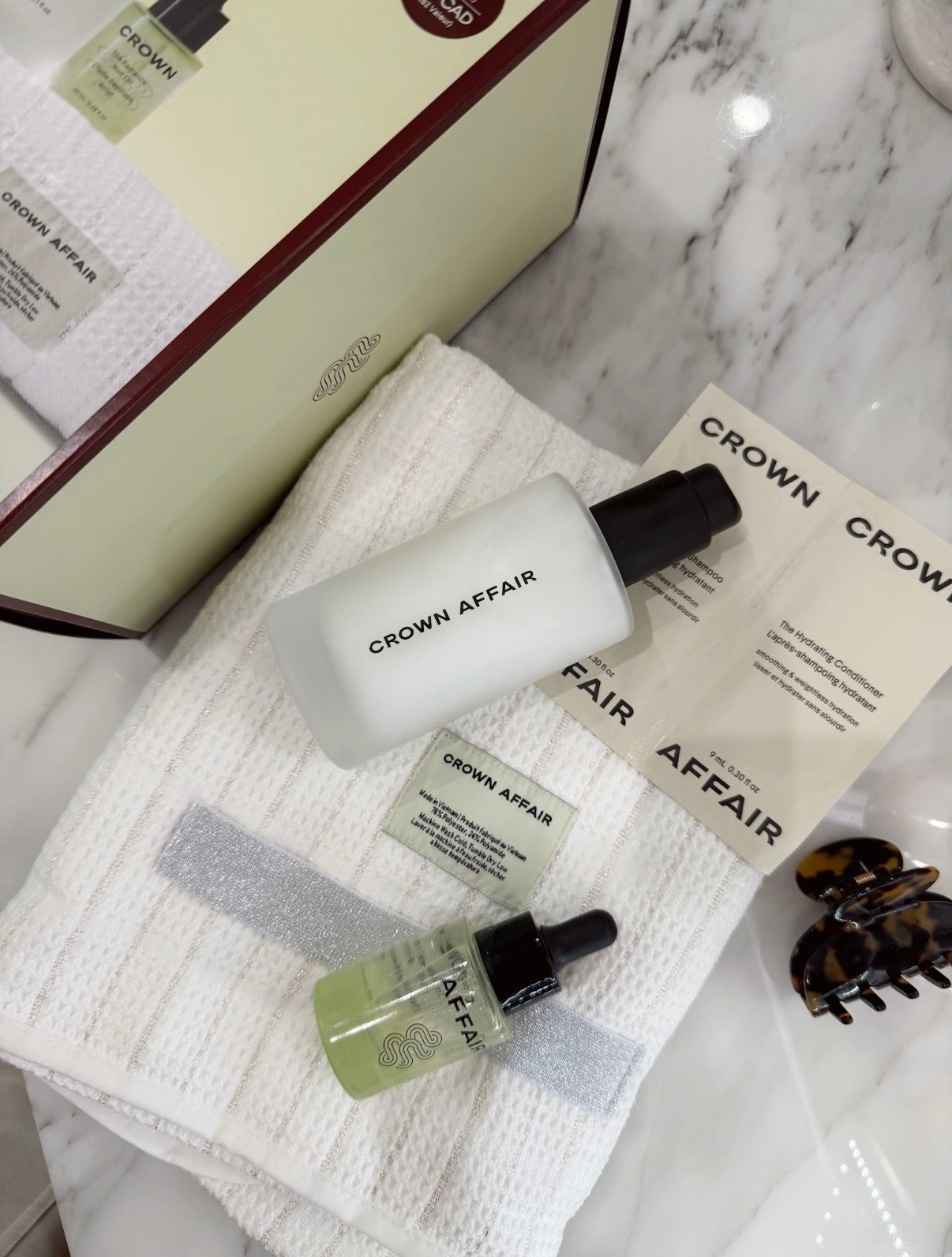 My HAIR CARE STAPLES in a discounted box ready for gifting or yourself!! 

@crownaffair #ad

#LTKootd #LTKOver40 #LTKBeauty
